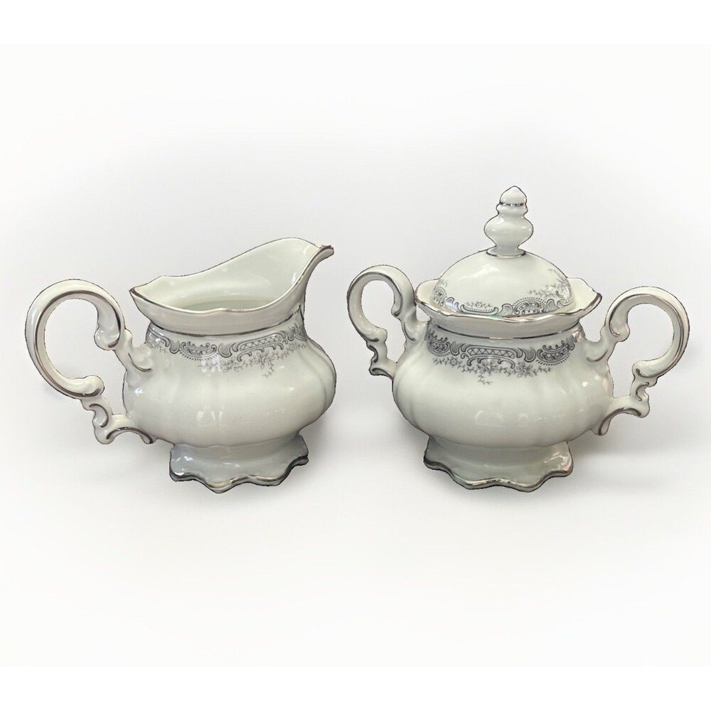 Hutschenreuther German Sylvia Lorelei/Loreley Creamer And Sugar Bowl Vintage MCM
